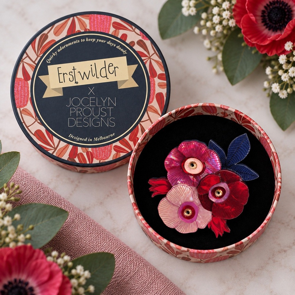 Erstwilder Brooch 2021 Call Me The Wild Rose Jocelyn Proust Resin Pin Jewelry